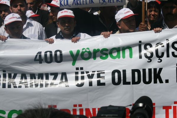 Taksim'de Yörsan yersen ve Arçelik işçisiyle dayanışma eylemi / 19.04.2008