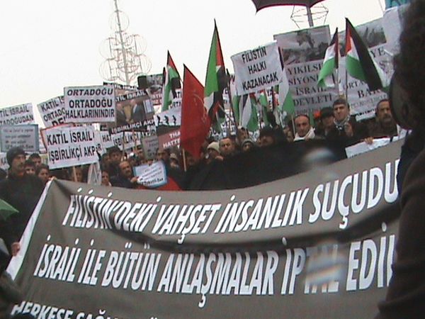 Gazze olayları Taksim'de protesto edildi! / 04.01.2009