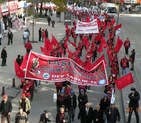 Sağlık işçileri taşeronlaştırmaya karşı Ankara'daydı! /07.11.2009