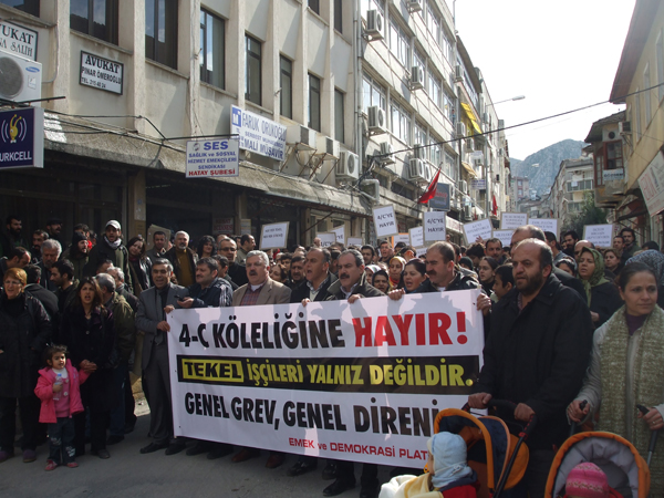 Hatay da TEKEL işçileri için alanlardaydı! /04.02.2010