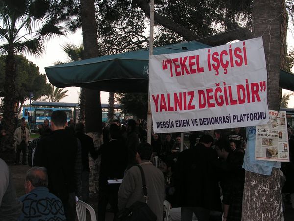 Mersin'de TEKEL işçilerini destek eylemi /19.02.2010