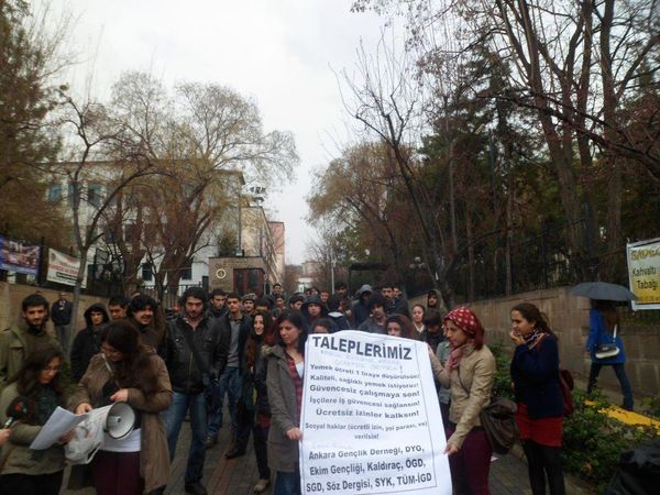 Ankara Üniversitesi'nde yemekhane eylemi sürüyor!