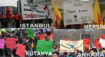 8 Mart Dünya Emekçi Kadınlar Günü'nde TÜM-İGD'li Kadınlar alanlardaydı(Yenilendi!)