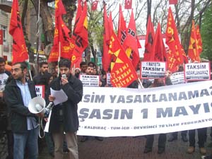 Ankara'da, "Tek ve güçlü bir 1 Mayıs!" için Taksim çağrısı yapıldı