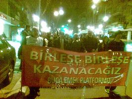 Buca'da Tekel işçilerine destek eylemi yapıldı