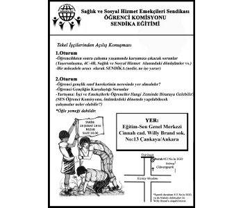 SES Ankara Şube Öğrenci Komisyonu sendikal eğitimle kurumsallaşmanın adımlarını atıyor