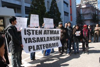 Ankara İşten Atmak Yasaklansın Platformu, Aynur Çamalan'ın yanındaydı