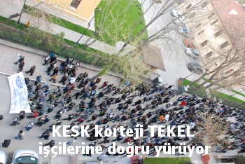 KESK'liler müdahale sonrası TEKEL işçileriyle birleşti! - 14.26