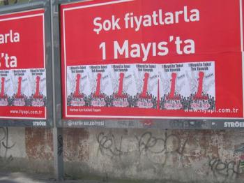 İlerici Gençler sokakları 1 Mayıs afişleriyle donatmaya devam ediyor