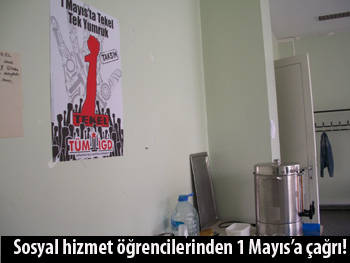 H.Ü.Sosyal Hizmet Bölümü'nden TÜM-İGD'li öğrenciler: "1 Mayıs'ta TEK-EL tek yumruk olmak için TAKSİM'E