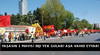 Yüzbinler 1 Mayıs'ı, 1 Mayıs alanında Taksim'de coşkuyla kutladı