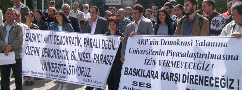 Hacettepe Üniversitesi'nde protesto eylemi