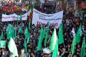 YÖK'e karşı Ankara'da kitlesel öğrenci mitingi