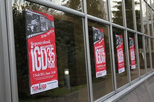 İTÜ'de 35. yıl afişlemesi yapıldı