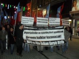 Emperyalistlerin Libya saldırısı Taksim'de protesto edildi