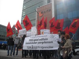 TÜM-İGD'li öğrenciler YGS'ye ÖSYM'ye kalem kırdı!