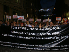 DİSK, KESK, TMMOB ve TTB 8 Ekim Ankara mitingine çağrı eylemi yaptı!