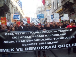 Gözaltılara, baskılara, işsizliğe, eşitsizliğe, adaletsizliğe karşı eylem!