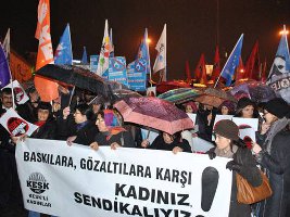 Ankara'da KESK'li kadınlar için basın açıklaması yapıldı