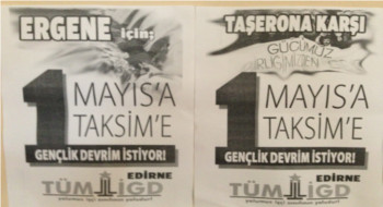 Edirne'de 1 Mayıs çağrısı sürüyor