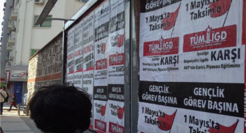 İlerici Gençler İzmir'de 1 Mayıs çalışmalarını sürdürüyor