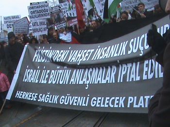 Taksim'de İsrail protestosu