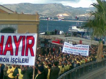 İzmir Büyükşehir Belediyesi taşeron işçileri direnişte