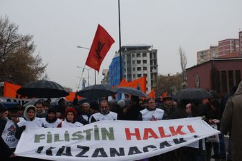 Filistin'deki katliam Ankara'da protesto edildi 