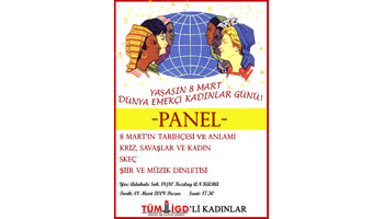 Ankara'da ilerici kadınlar panelde buluşuyor!