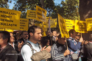 Ankara'da soysal hizmet emekçileri hak gasplarına karşı alanlardaydı