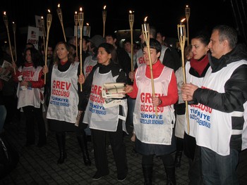 SABAH-ATV grubu çalışanları 23. gününde grevlerine kararlılıkla devam ediyor