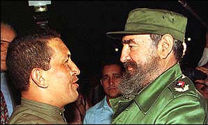 Chavez "Alo Başkan"* programında Fidel ile konuşuyor.