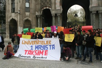 Üniversite öğrencileri de "1 Mayıs'ta Taksim'deyiz!" dedi
