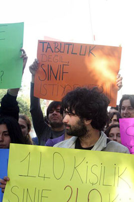 "Şantiyede değil kampüste eğitim istiyoruz!"