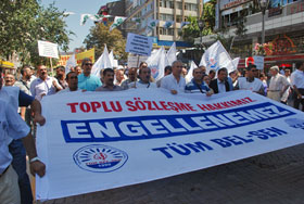 KESK, birçok ilde bir saatlik iş bırakma eylemi gerçekleştirdi