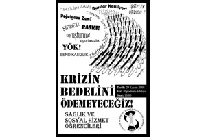 Krize karşı bir ses de sağlık ve Sosyal Hizmet Öğrencileri'nden