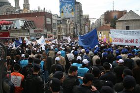 Taksim'de SSGSS karşıtı basın açıklaması