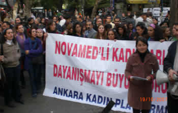 Ankara'da Novamed grevine destek sürüyor