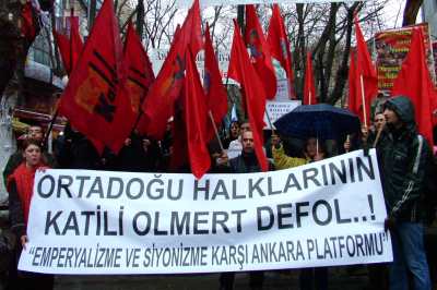 Ortadoğu Halkları Katili Olmert Defol!